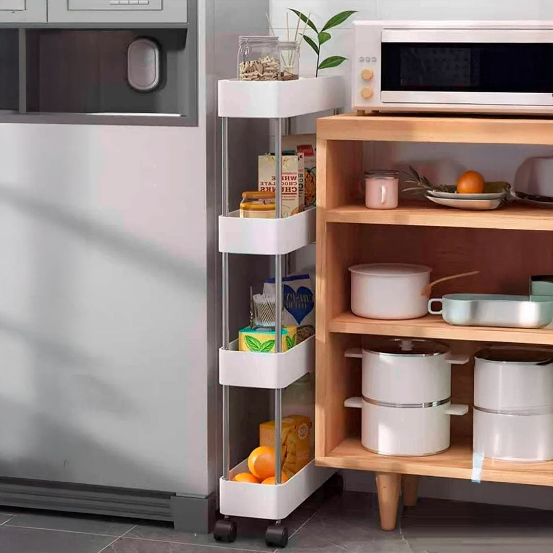 Organizador de 4 Estantes con Rueda Shelf Rack
