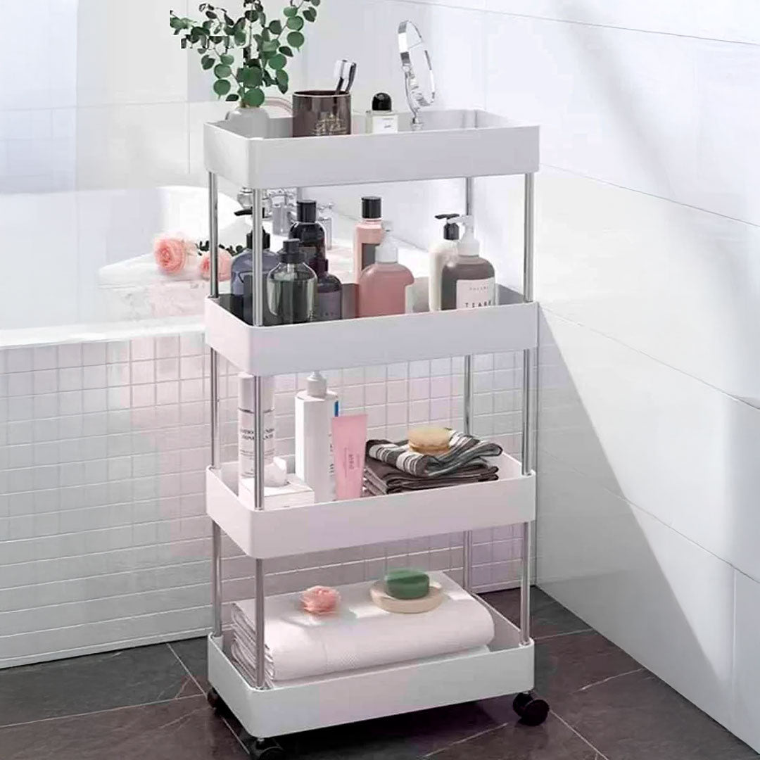 Organizador de 4 Estantes con Rueda Shelf Rack