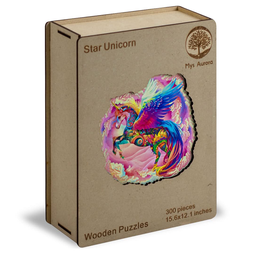 Puzzle de Madera de 300 Piezas Diseño Unicornio