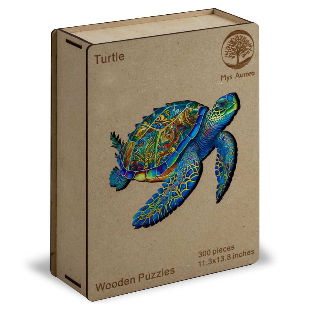 Puzzle de Madera de 300 Piezas Diseño Tortuga