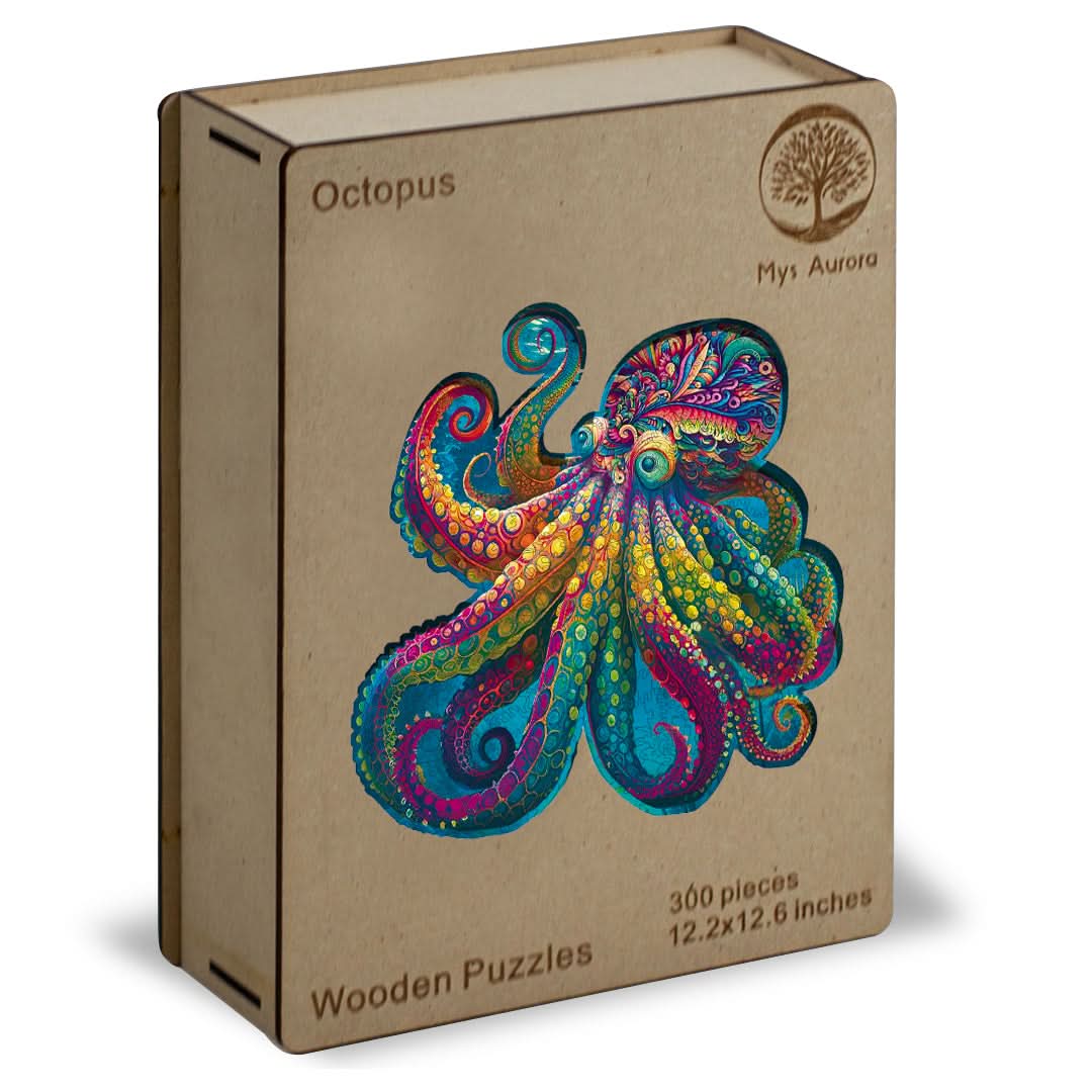 Puzzle de Madera de 300 Piezas Diseño Pulpo