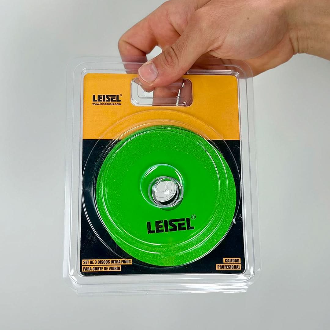 Set de 3 Discos Leisel de Corte Ultra fino de Vidrio 100mm