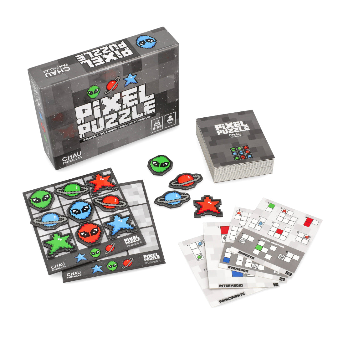 Juego de mesa Pixel Puzzle +8 con 40 Tarjetas