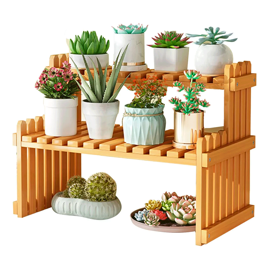 Estanteria Decorativa en Madera 2 Niveles