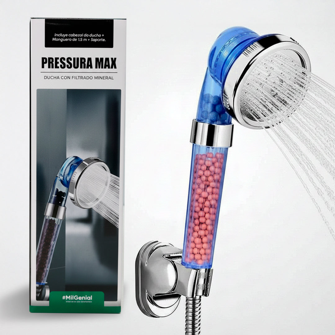 Ducha Pressura Max Con Manguera y Soporte MilGenial