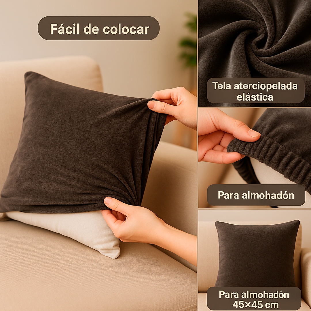 Funda de Almohadones Terciopelada para Sillones