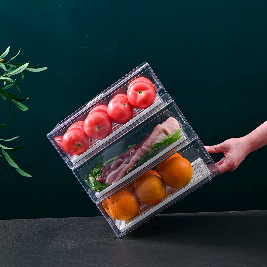 Contenedores Apilables en Acrilico para Heladera