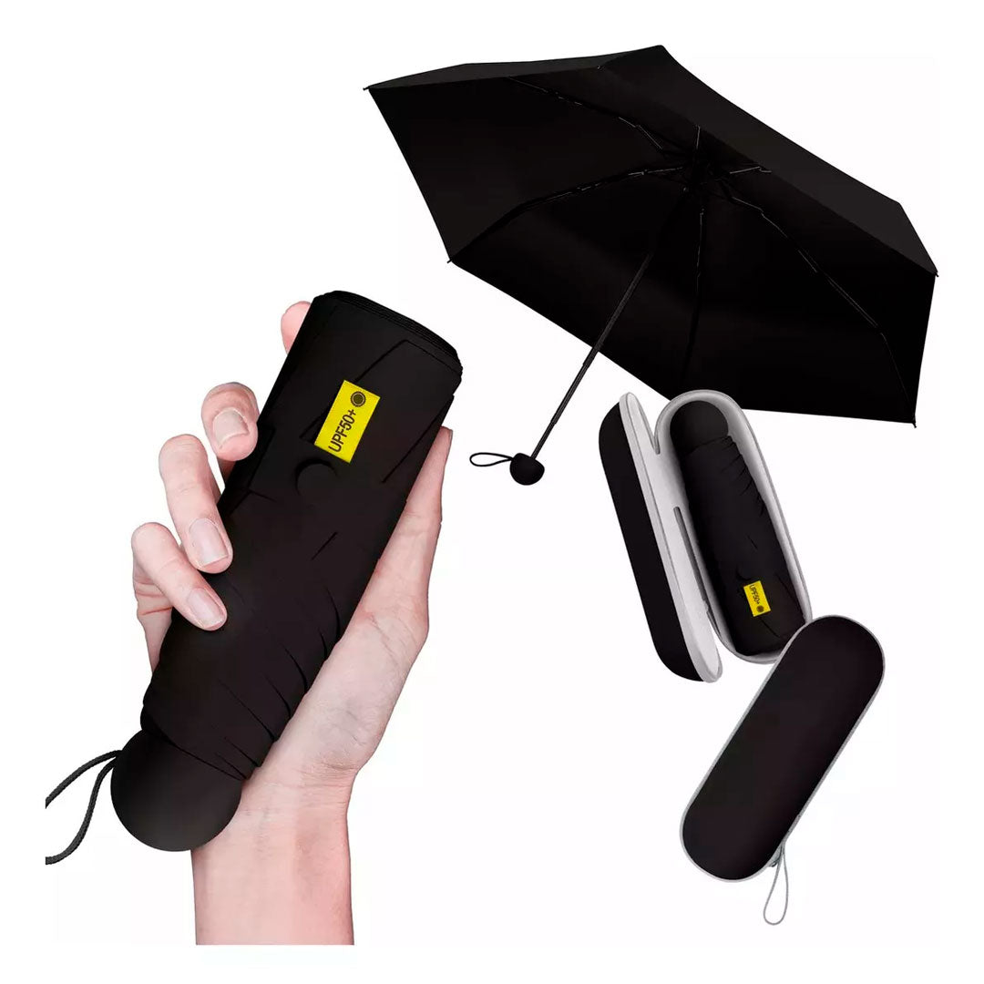 Mini Paraguas Plegable con Estuche UPF50+