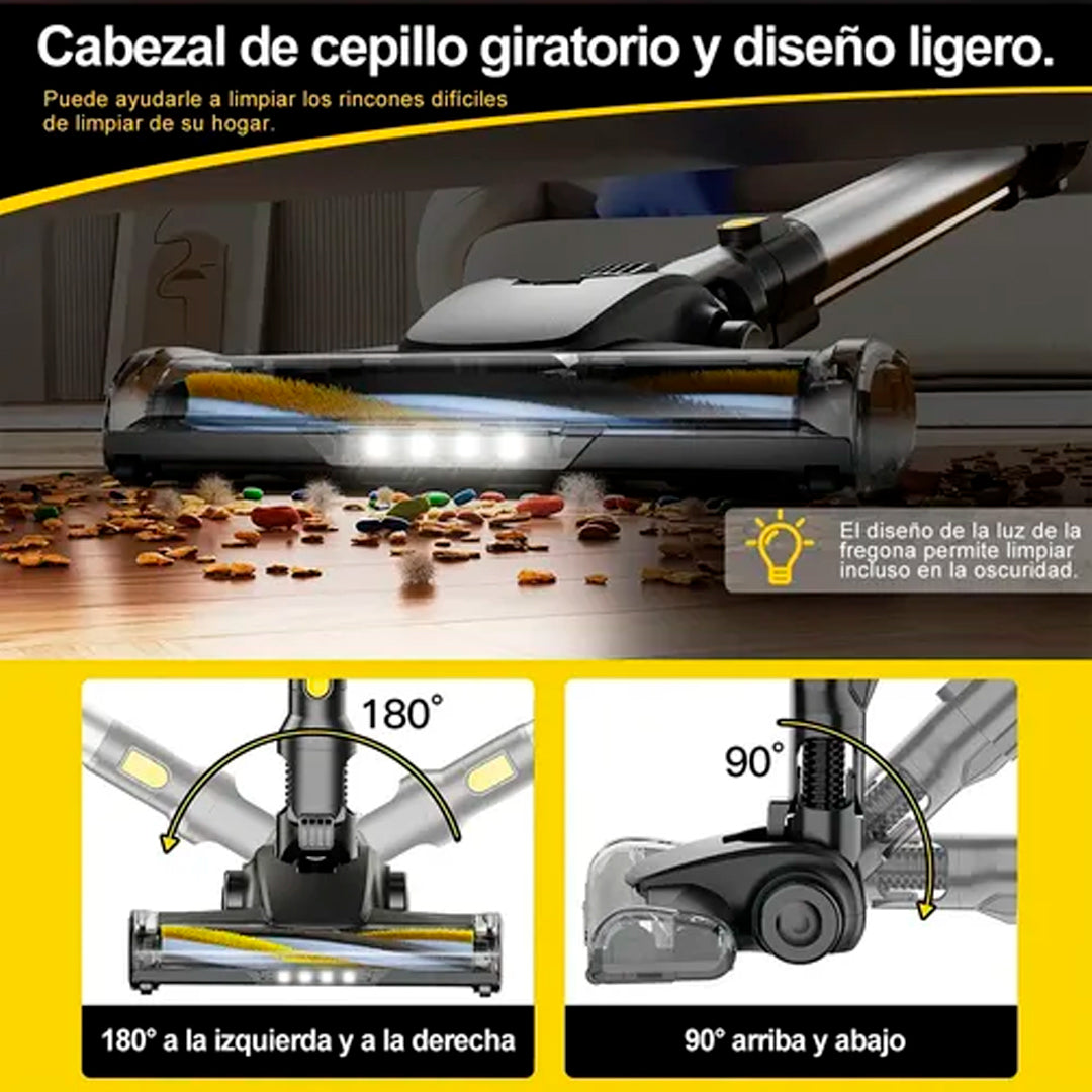 Aspiradora Vertical Inalámbrica Flexible 3 en 1 de 250W