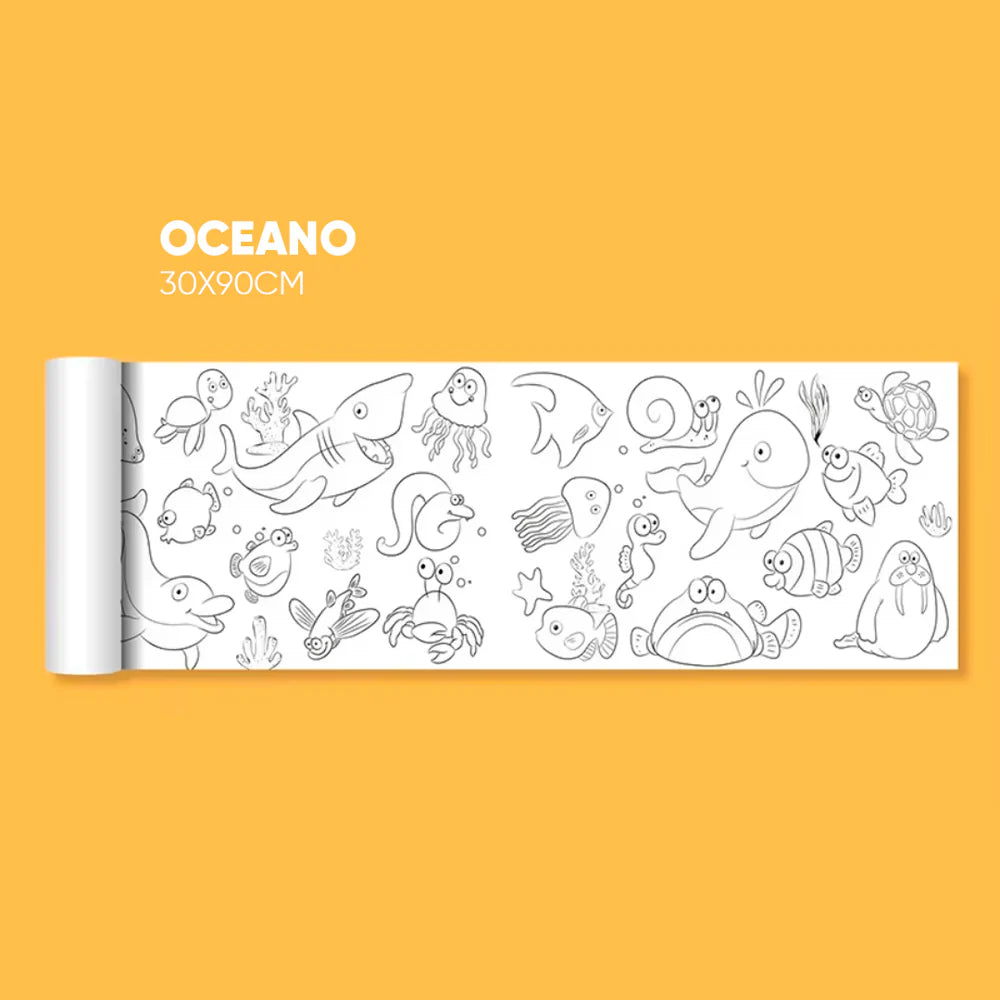Rollos de Dibujo Coloreable de 3mts
