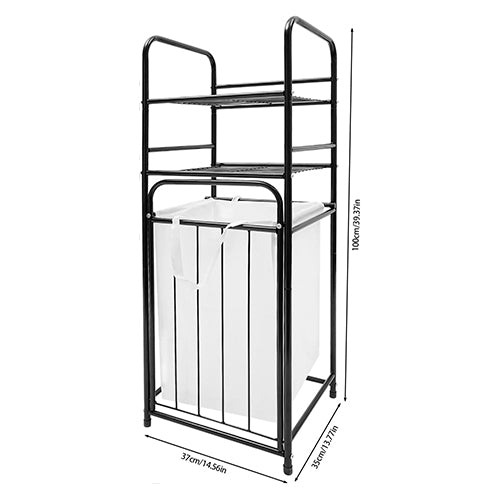 Estante Organizador 3 Niveles con Canasto para Ropa