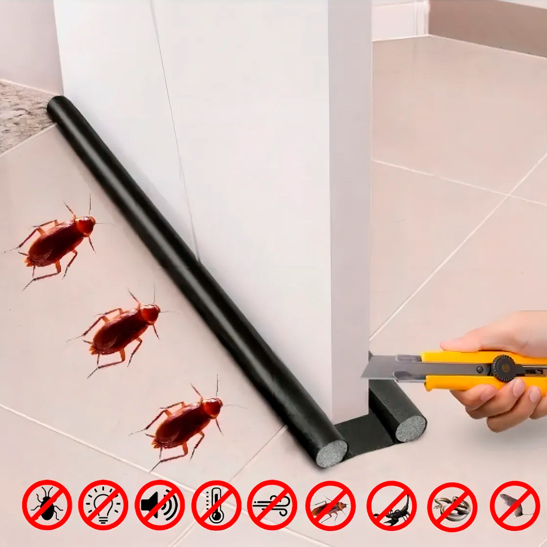 Zocalo Doble para Puerta Anti Viento Impermeable 80cm