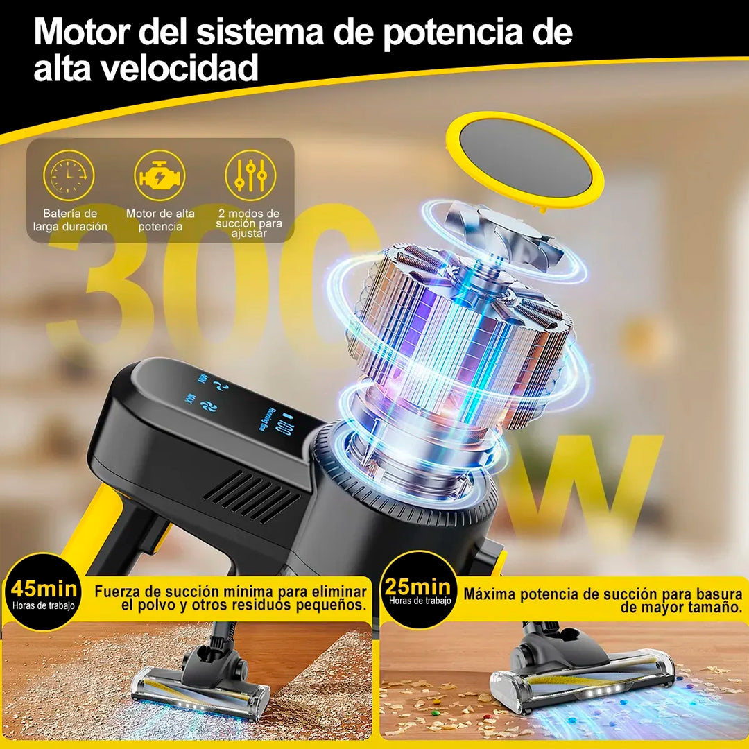 Aspiradora Vertical Inalámbrica Flexible 3 en 1 de 250W