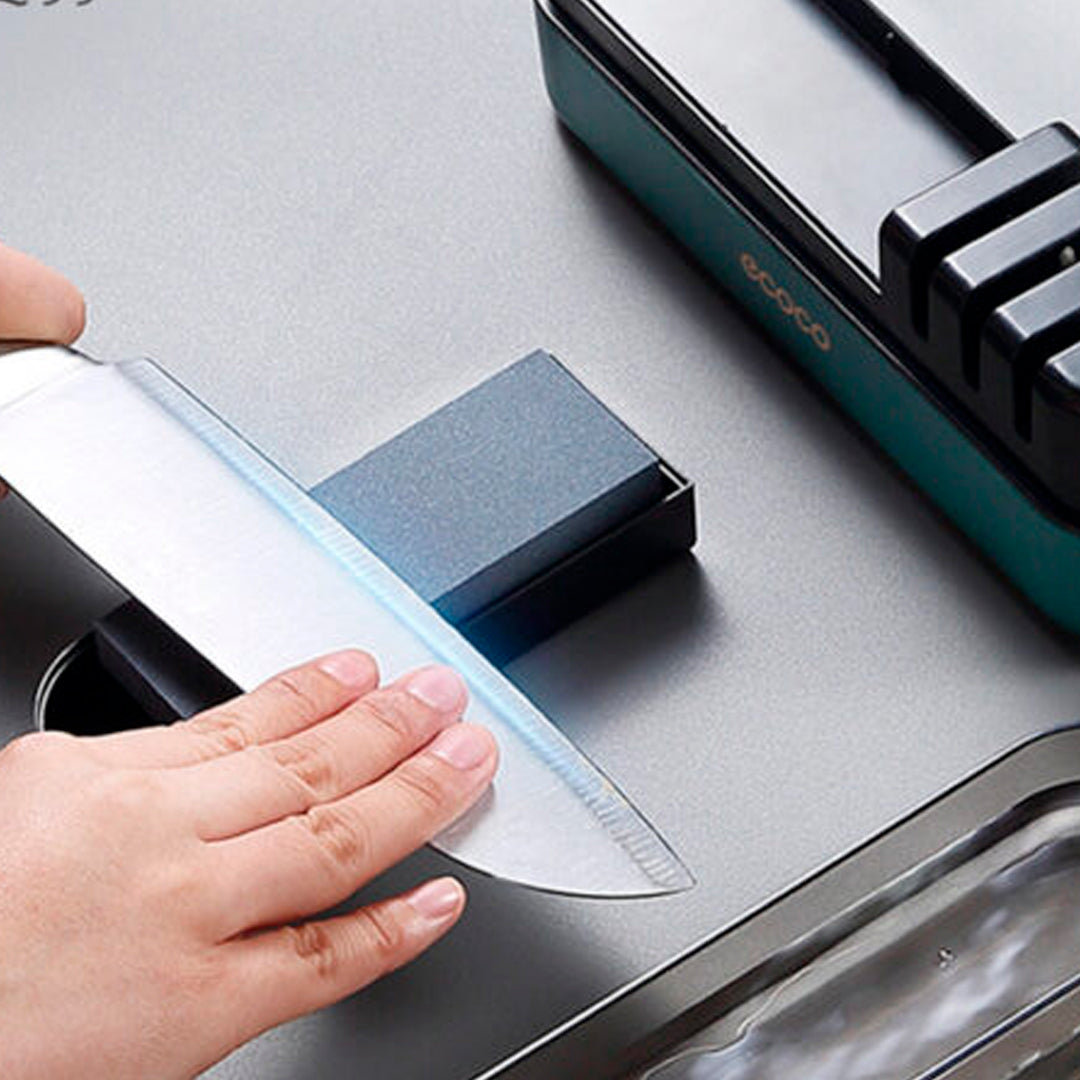 Afilador Piedra para Cuchillos Manual  4 en 1 ECOCO