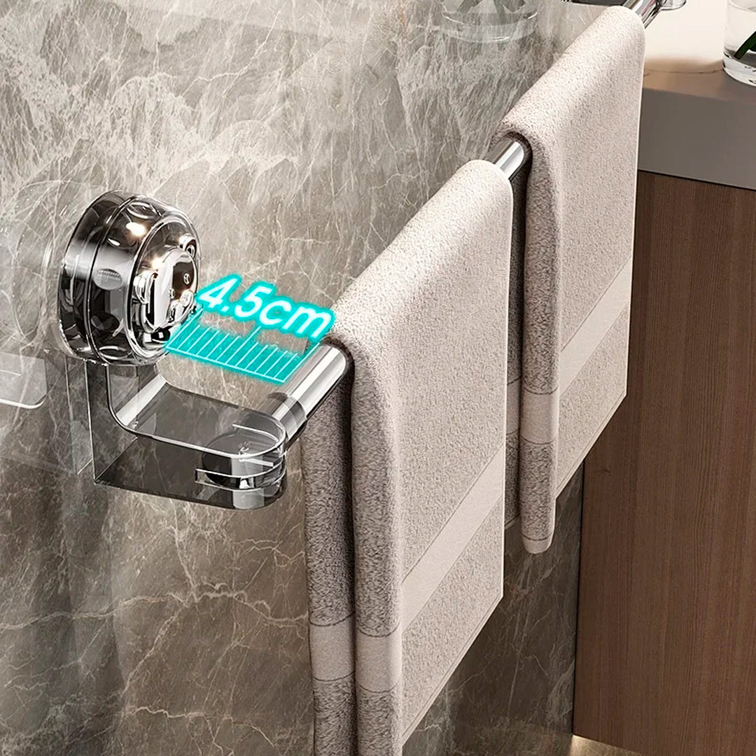 Toallero Extensible de Aluminio + Ventosa Facil Instalación