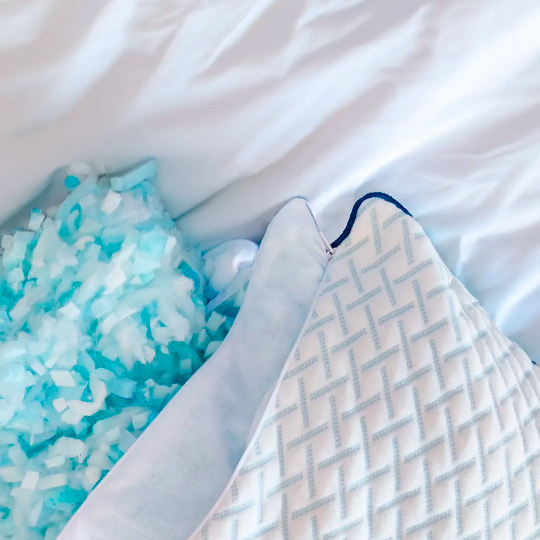 Almohada con Memoria y Copos de Gel TheraFlox