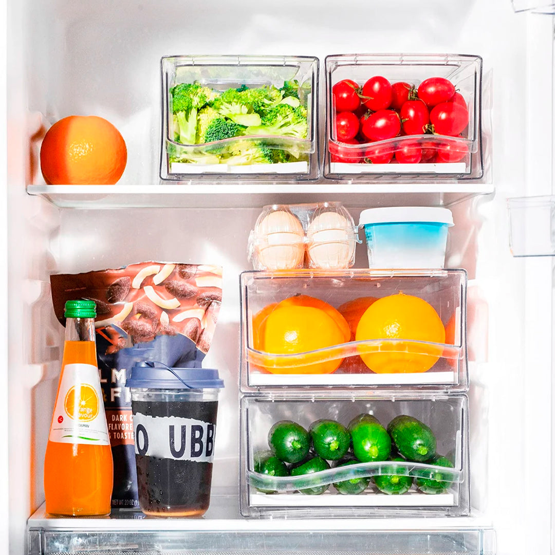 Contenedores Apilables en Acrilico para Heladera