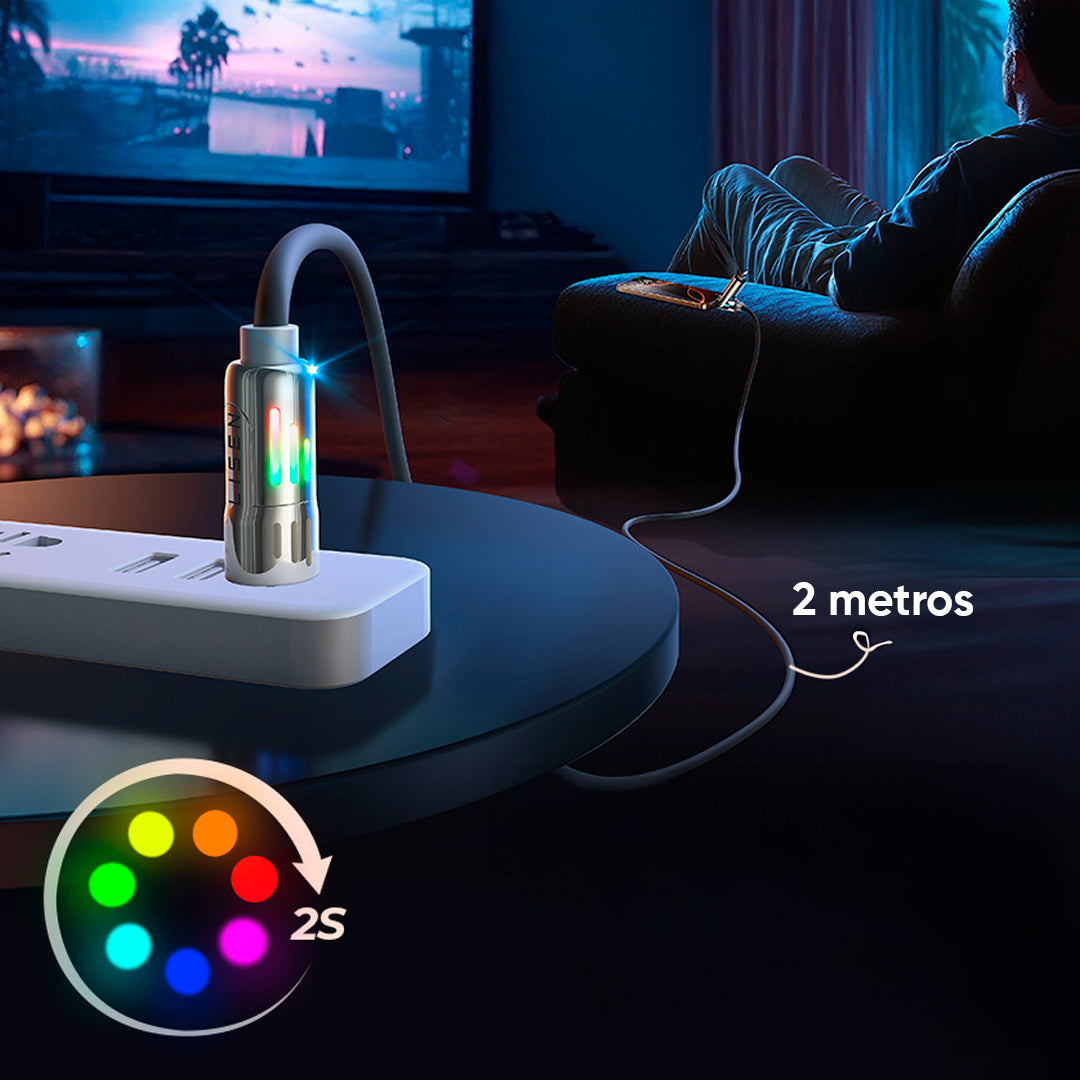 Cable LISEN Usb de 2mts Carga Rapida 4 en 1