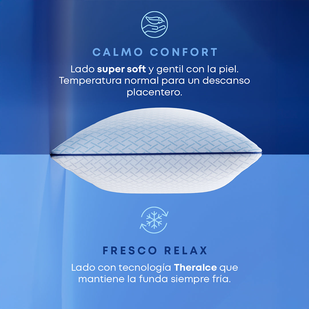 Almohada con Memoria y Copos de Gel TheraFlox