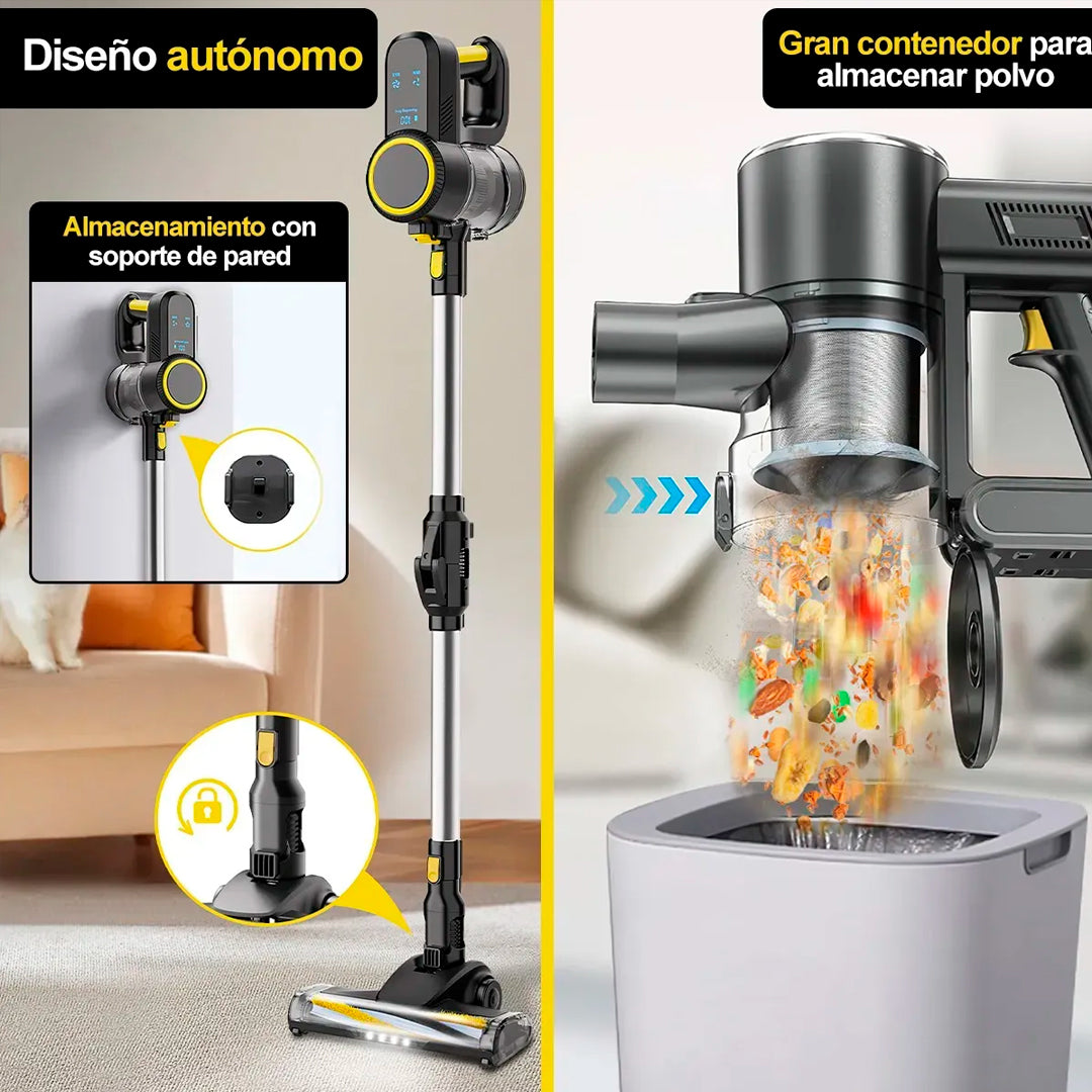Aspiradora Vertical Inalámbrica Flexible 3 en 1 de 250W