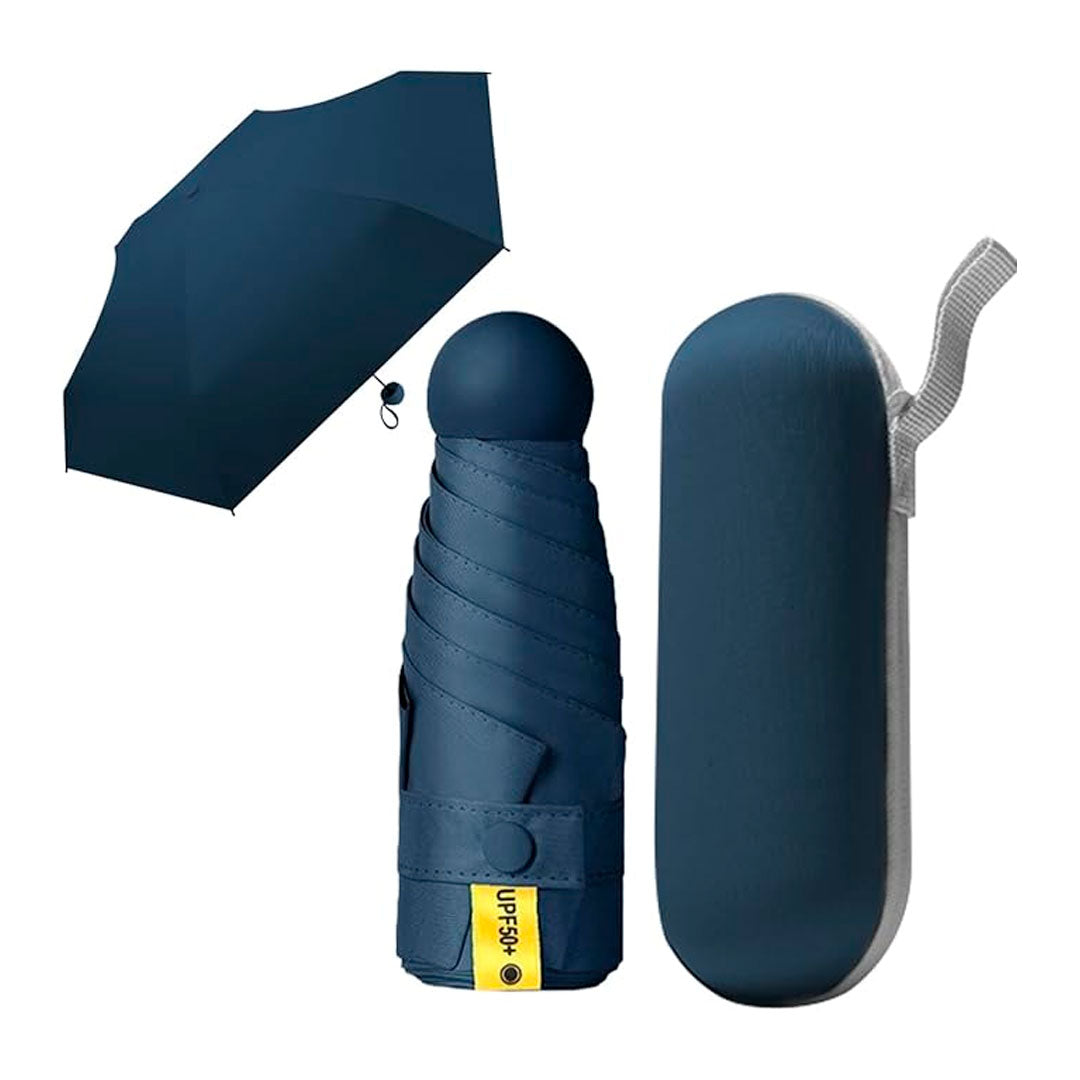 Mini Paraguas Plegable con Estuche UPF50+