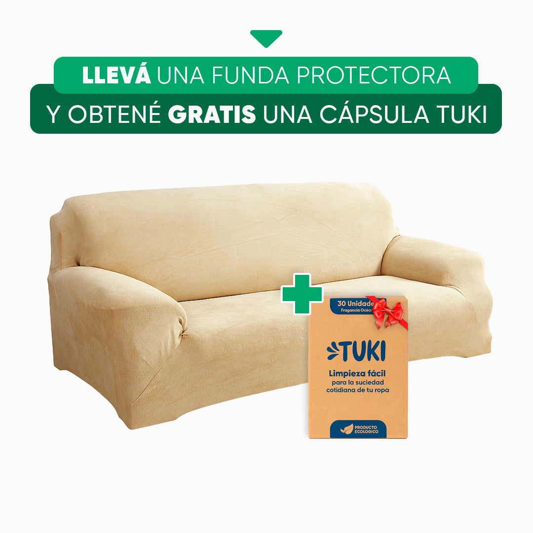 Funda Protectora de Sofa + Capsulas Tuki de regalo