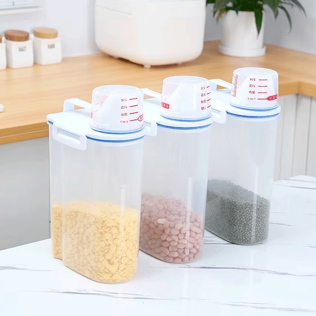 Set de 3 Contenedores Multiuso de 2,5 Litros Hermeticos