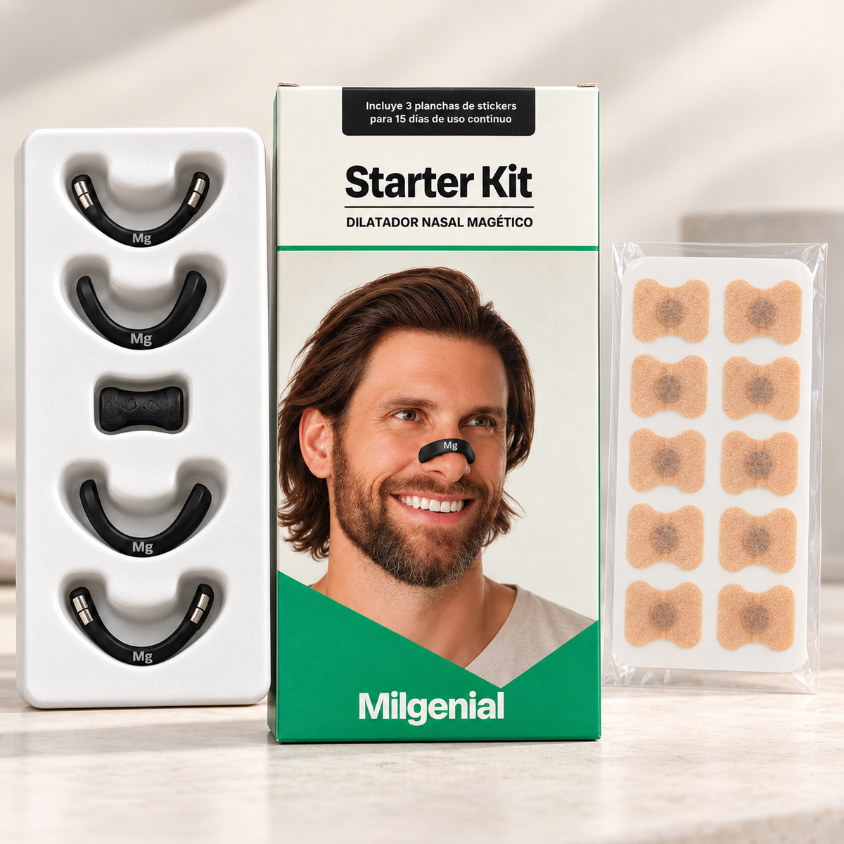 Kit Magnetico de Respiración y Dilatador Nasal Milgenial