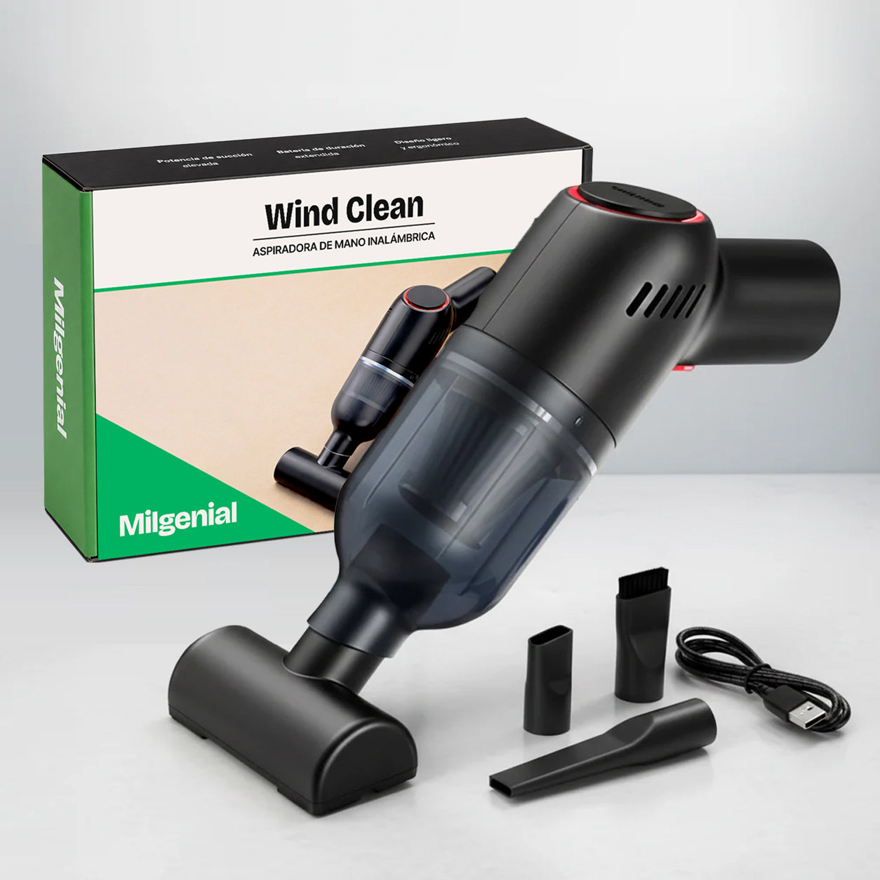 Aspiradora de Mano a Bateria con Soplete WindClean MilGenial