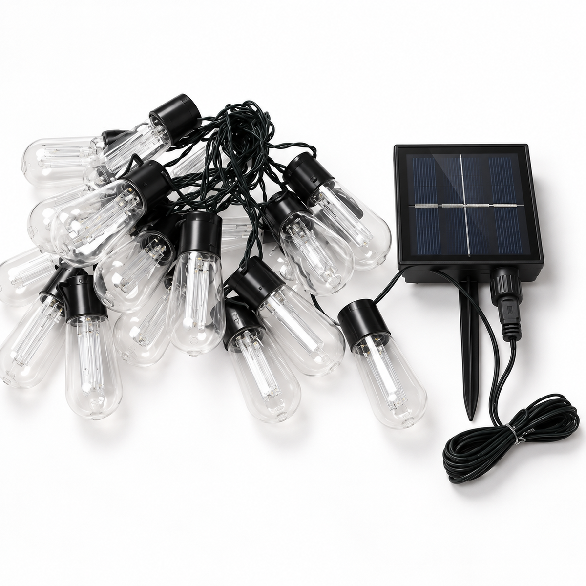 Guirnalda Luces Led Edison 5Mts con Panel Solar