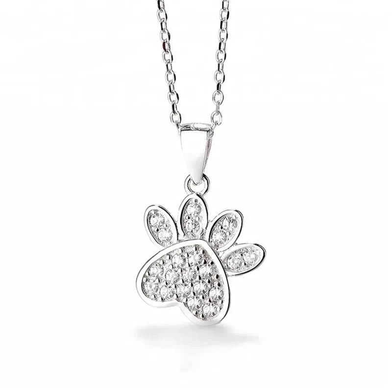 Colgante Paw Huella Plata 925 - p18071