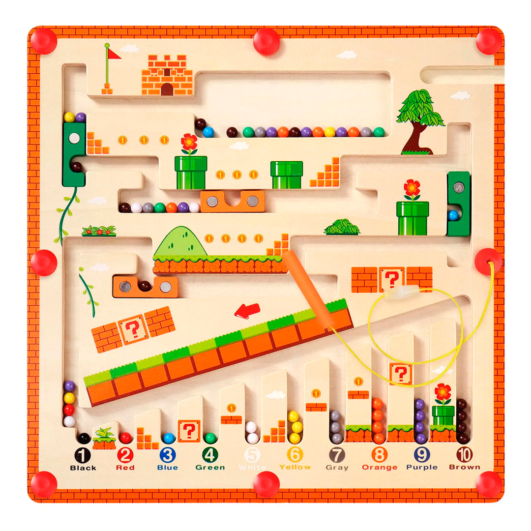 Juego Tablero Laberinto Magnético en Madera
