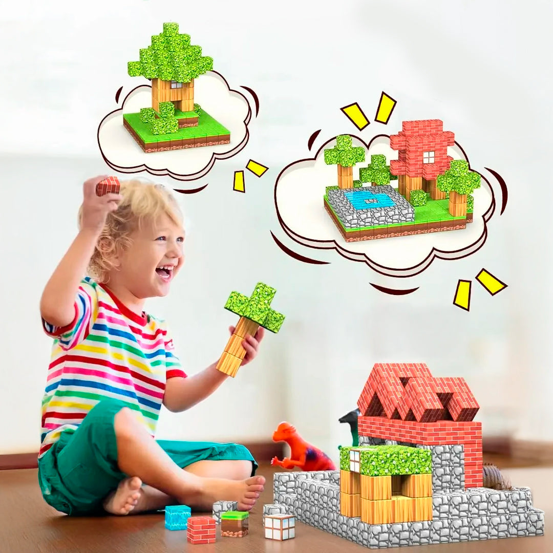 Juego de Bloques de Construccion PixelMine con 100 Piezas