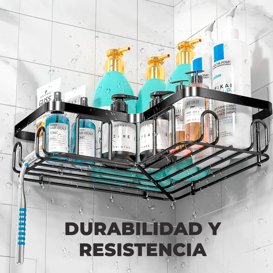 Set de 5 Estantes para Baño con Esquineros Autohadesivo