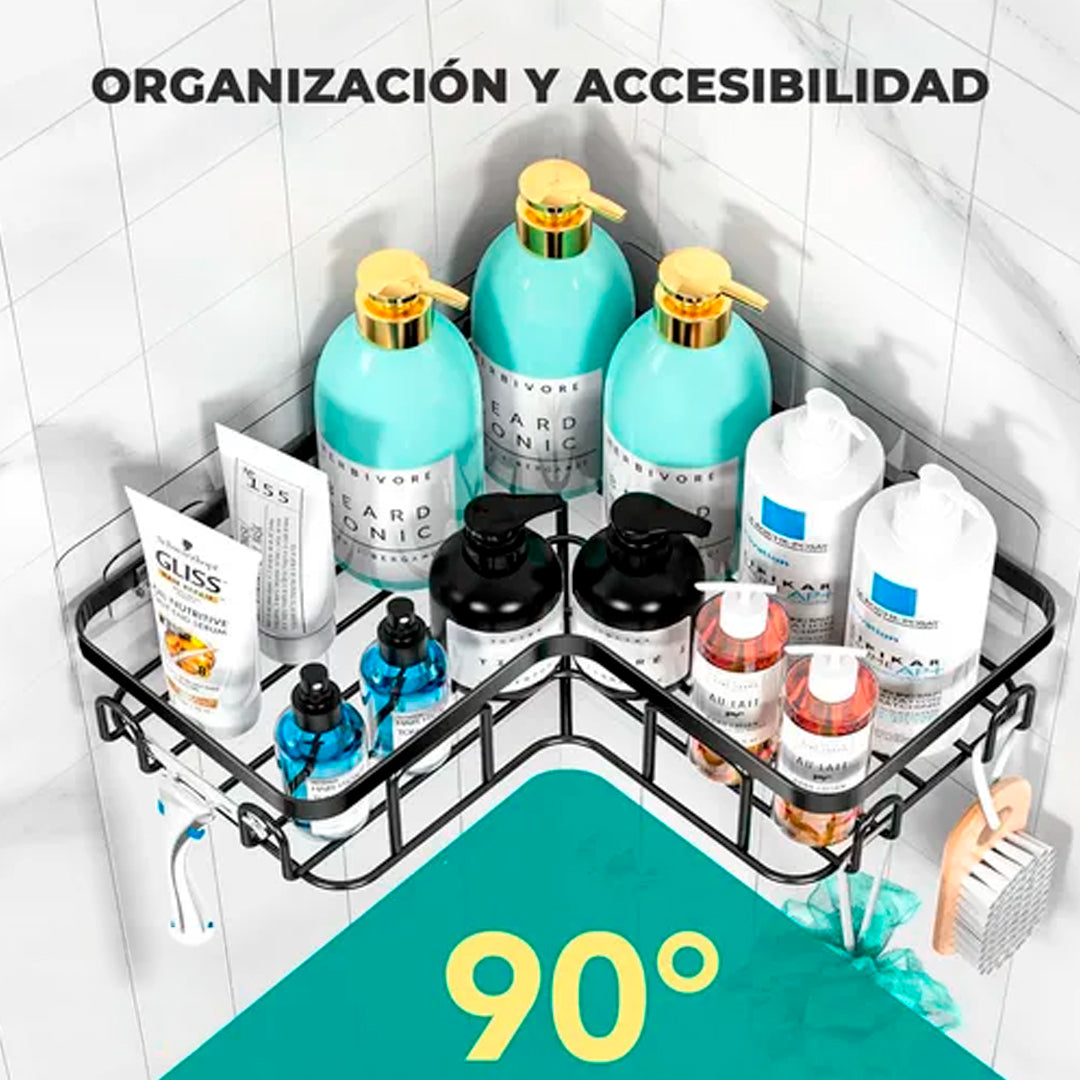 Set de 5 Estantes para Baño con Esquineros Autohadesivo