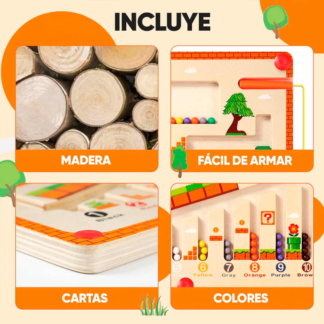 Juego Tablero Laberinto Magnético en Madera