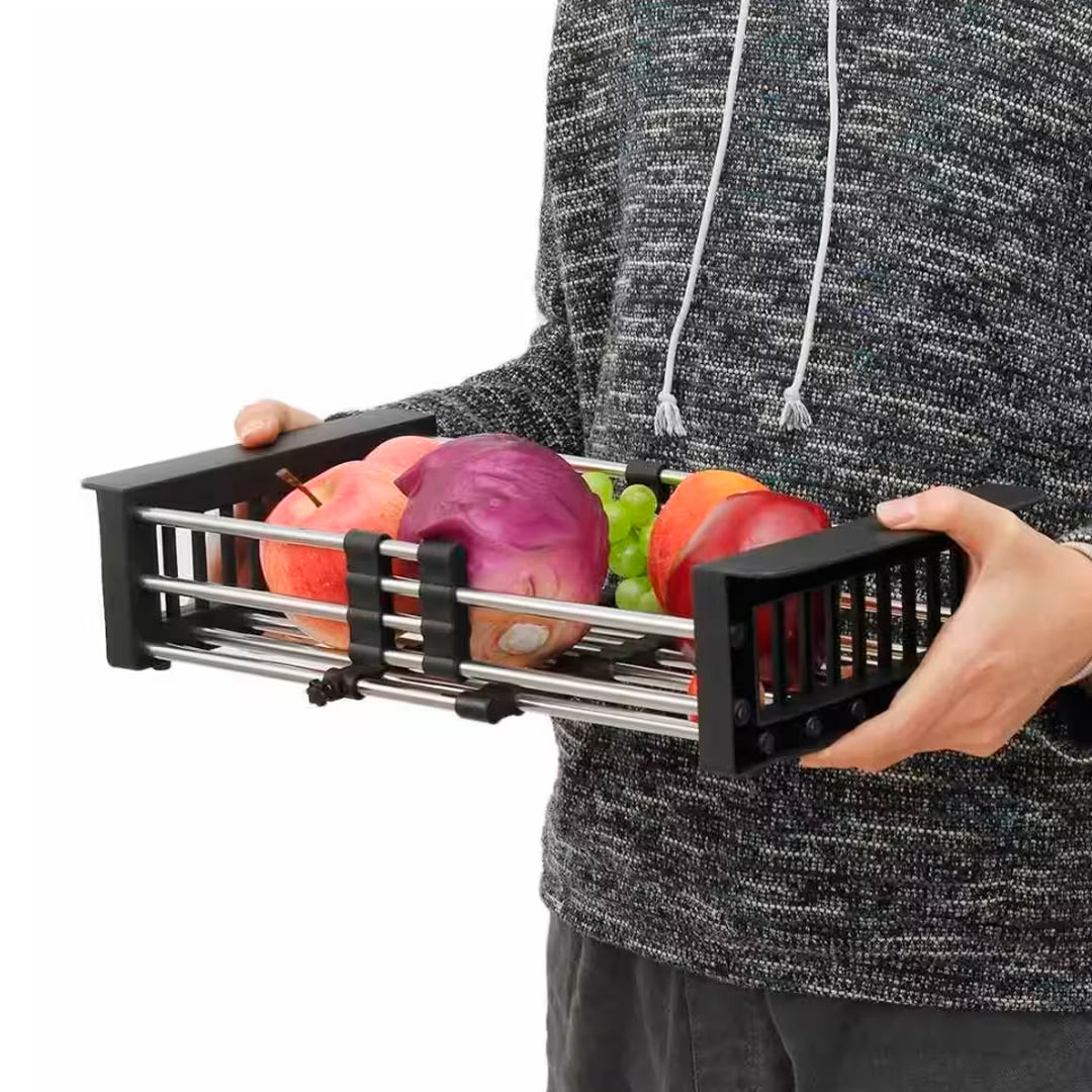 Escurridor Extensible de Acero y Plástico para Pileta