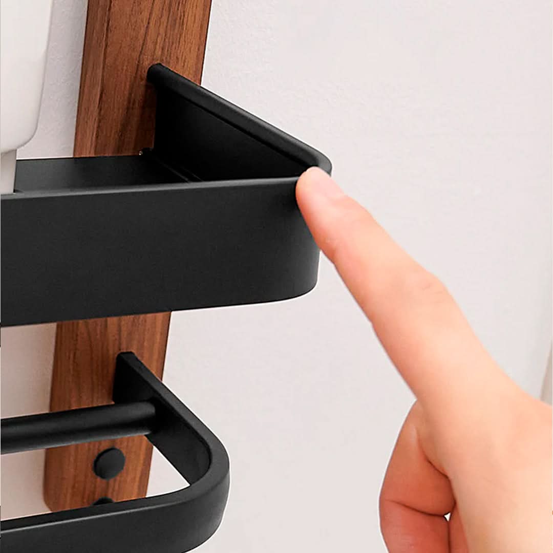 Estante Toallero Luxury Aluminio y Madera