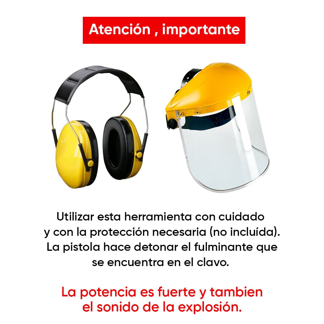 Pistola Remachadora para Clavos Fulminante Leisel