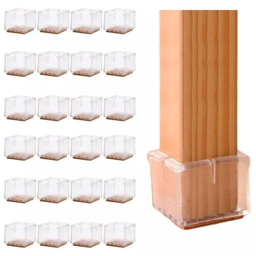 Pack de 24 Protectores de Silicona para Sillas y Mesa
