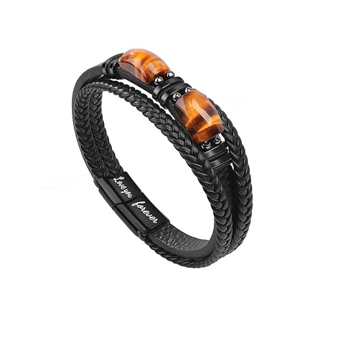 Pulsera de Cuero con Piedra