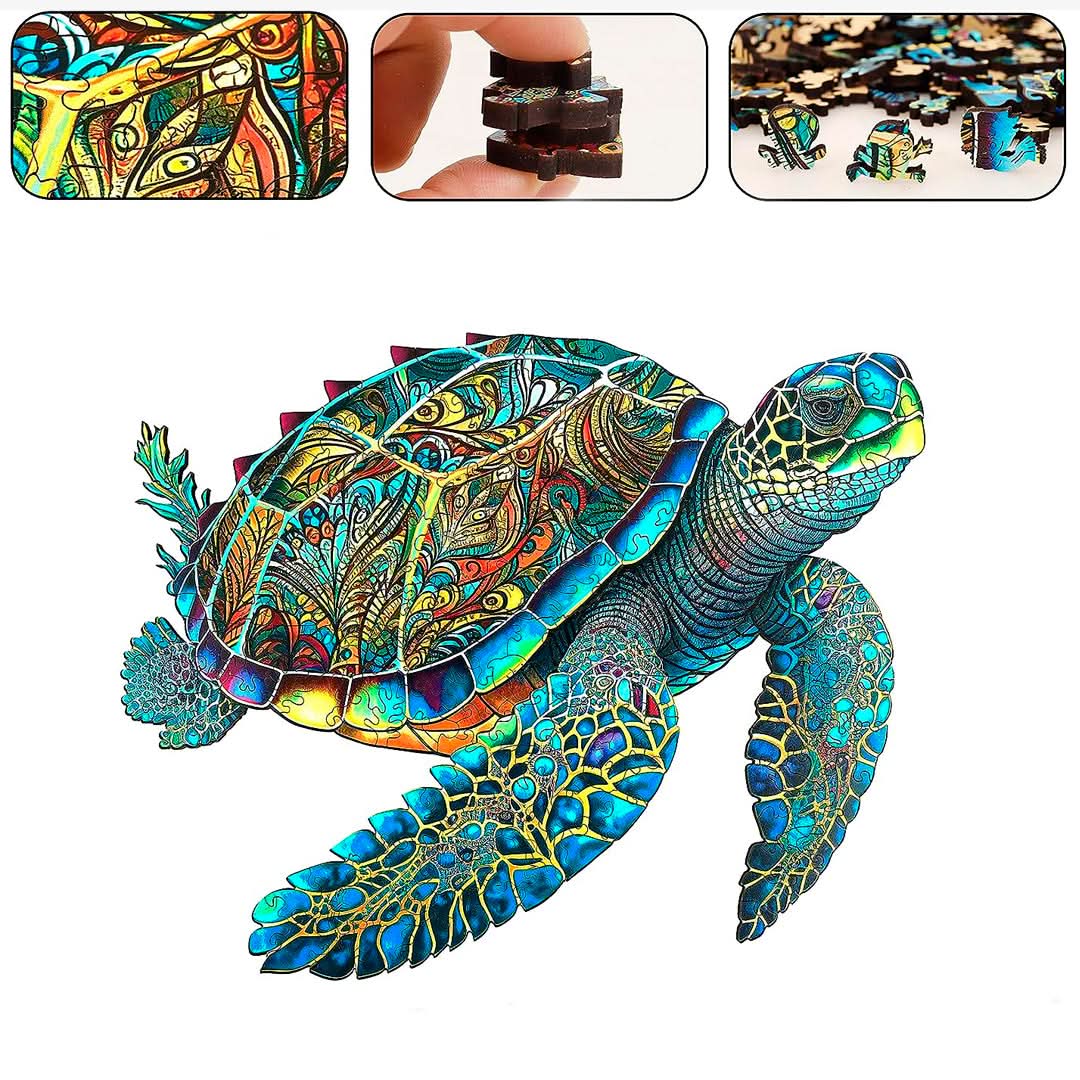 Puzzle de Madera de 300 Piezas Diseño Tortuga