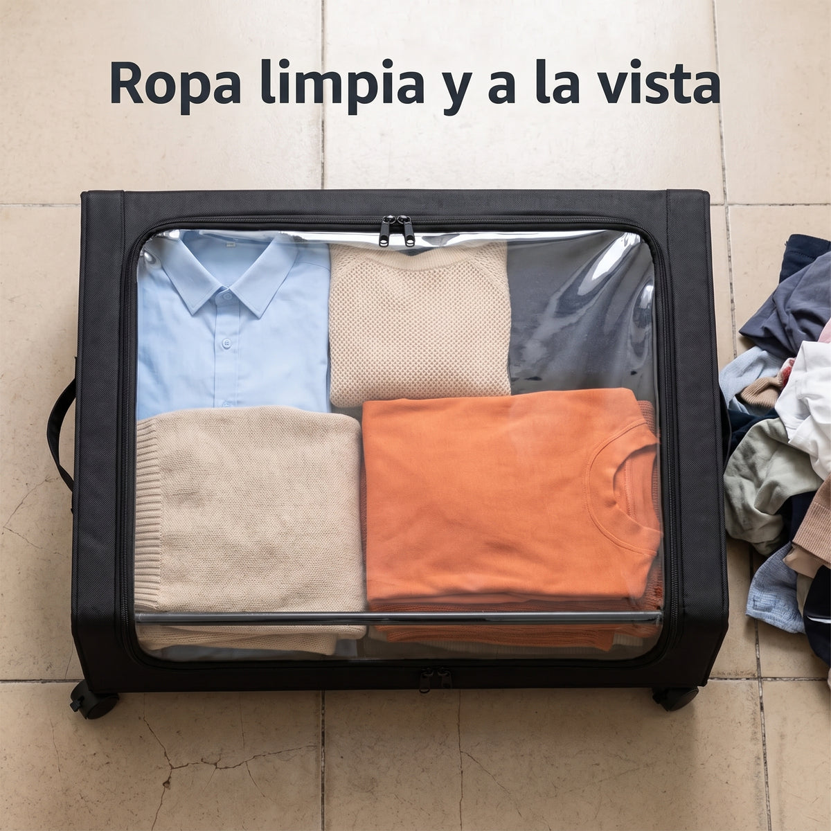 Caja Organizadora con Rueda Bajo Cama - Ropa protegida del polvo