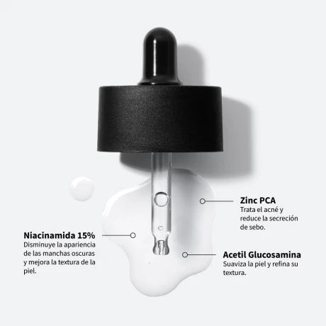 Serum Niacinamida 15% Acetil Glucosamina y Zinc 20ML