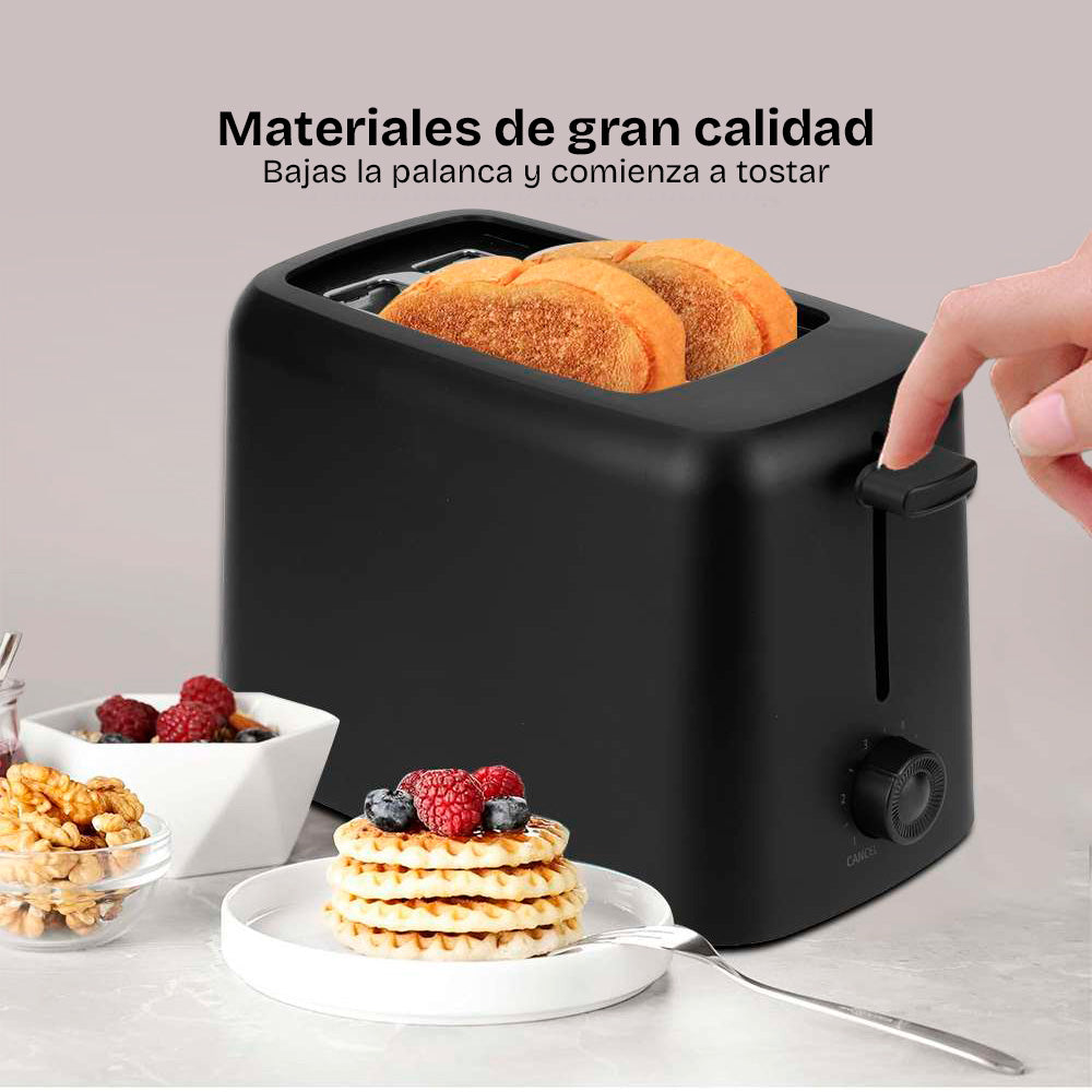 Tostadora Marvo HST-058 2 Panes Negro