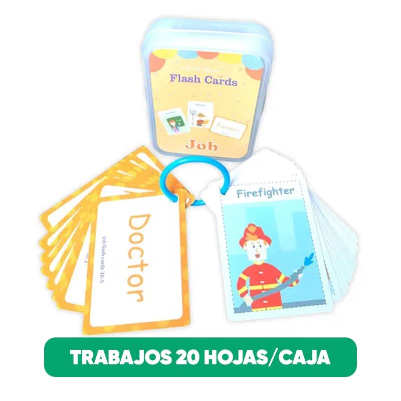 Pack de 5 Tarjetas de Aprendizaje en Inlges para Niños