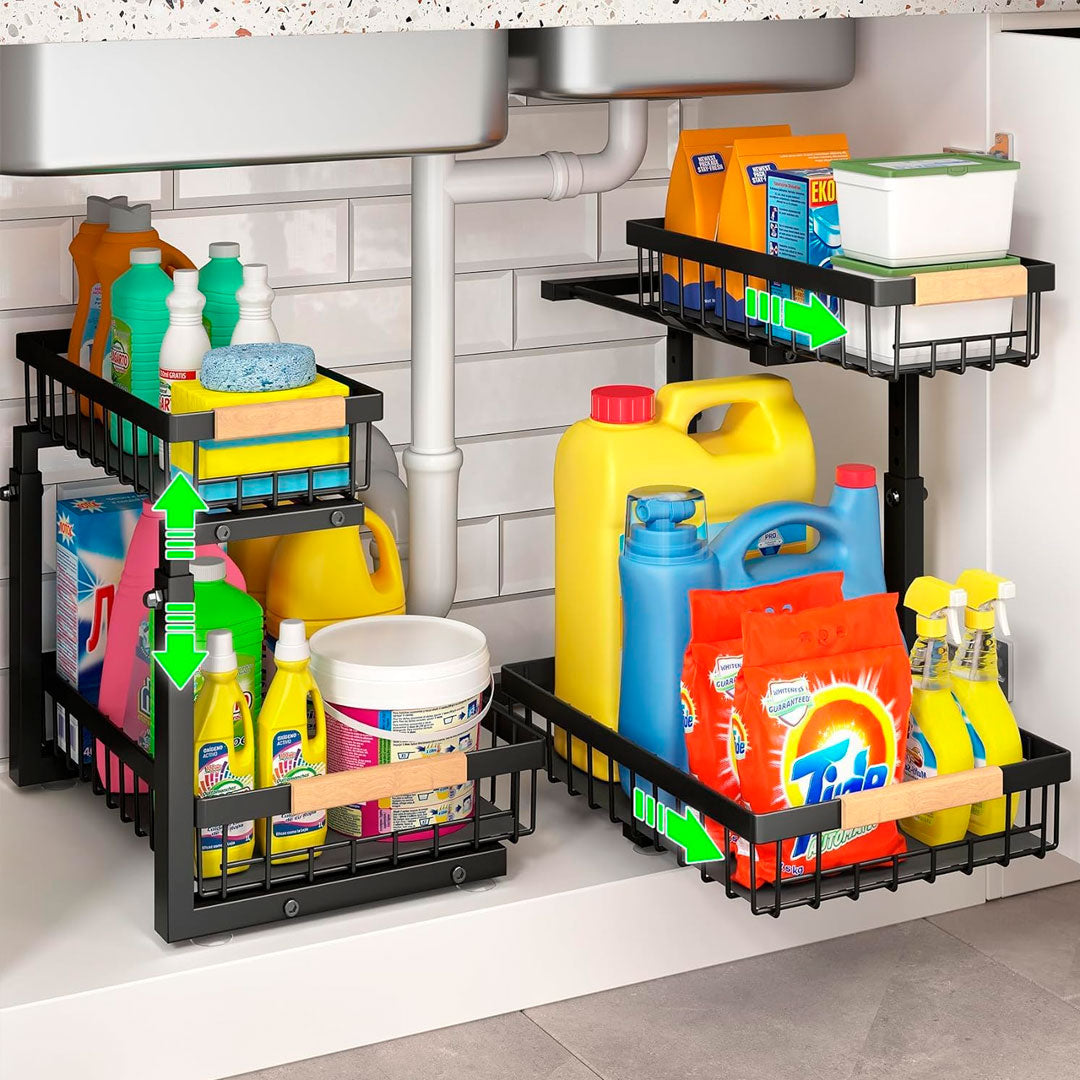 Organizador Metalico Multiusos Bajo Mesada Extensible Premiu