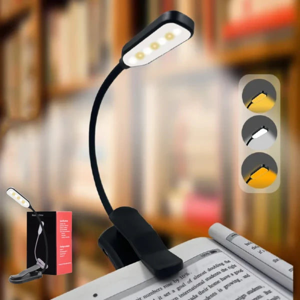 Luz Led De Libro Clip Lamp para Lectura Nocturna