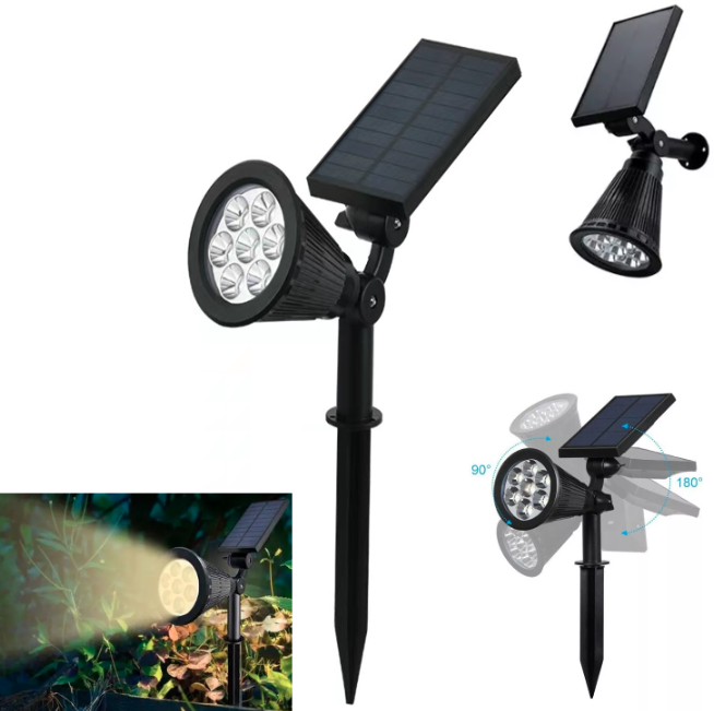Luz Solar para Jardin Estaca con panel Solar