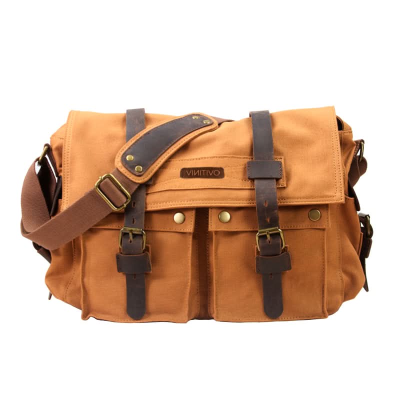 Bolso Halden de Lona y Cuero Marca Vinitivo